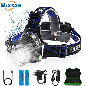ZK20 LED Waterproof Headlamp with Three Light Switch Modes and USB Charging