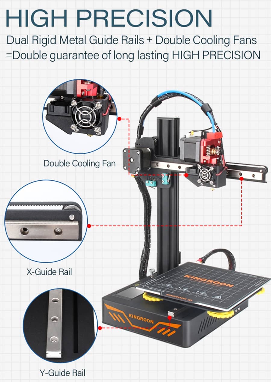 Upgraded High Precision Touch Screen 3D Printer
