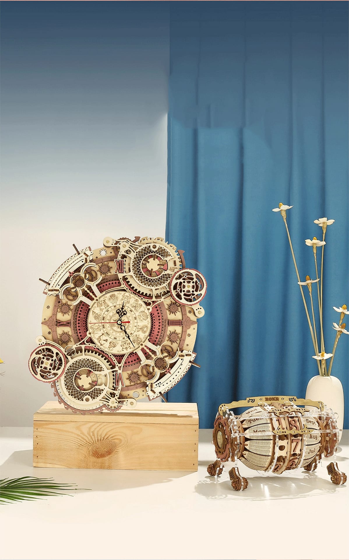 Robotime 3D Zodiac Clock Wooden Model Building