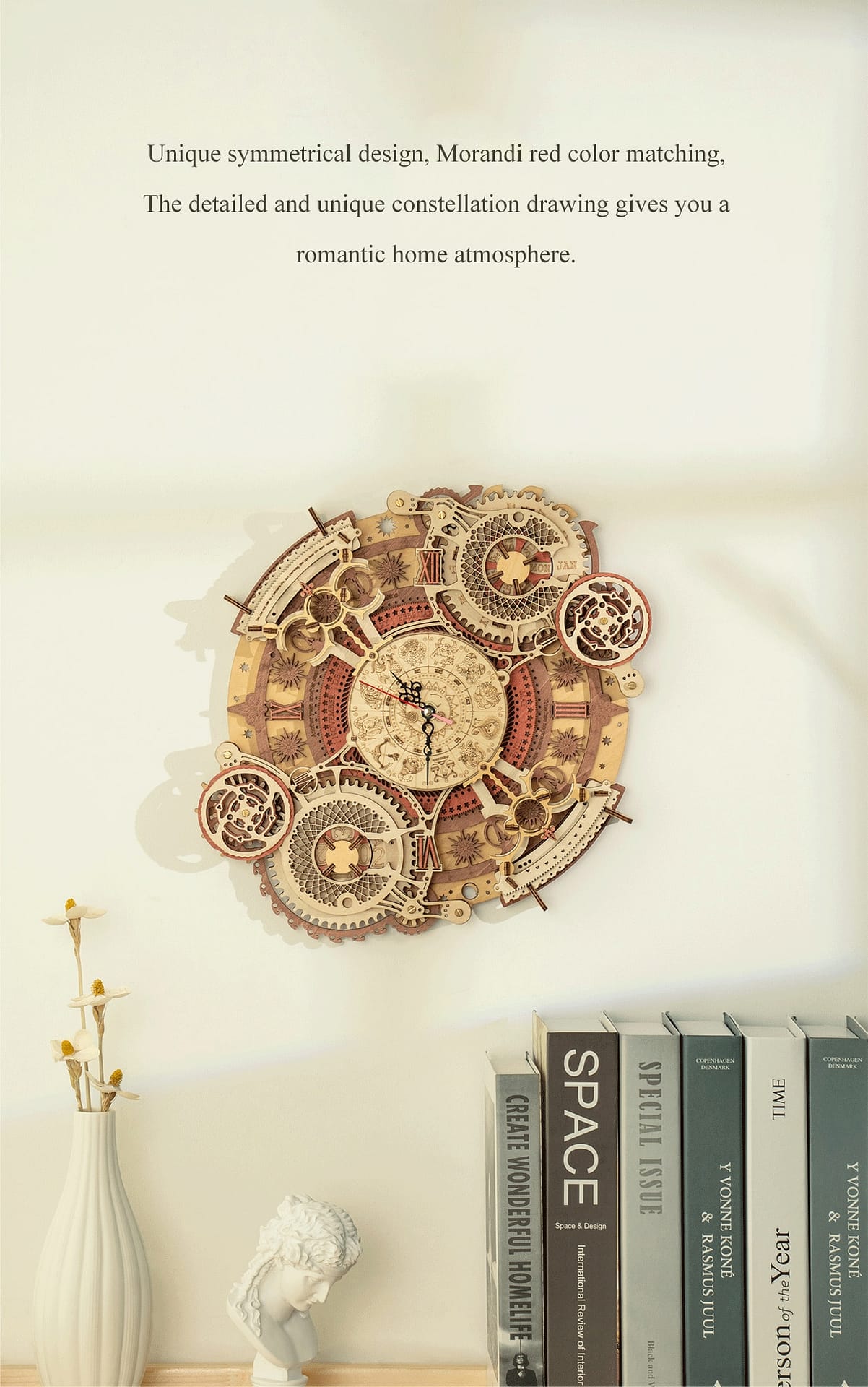Robotime 3D Zodiac Clock Wooden Model Building