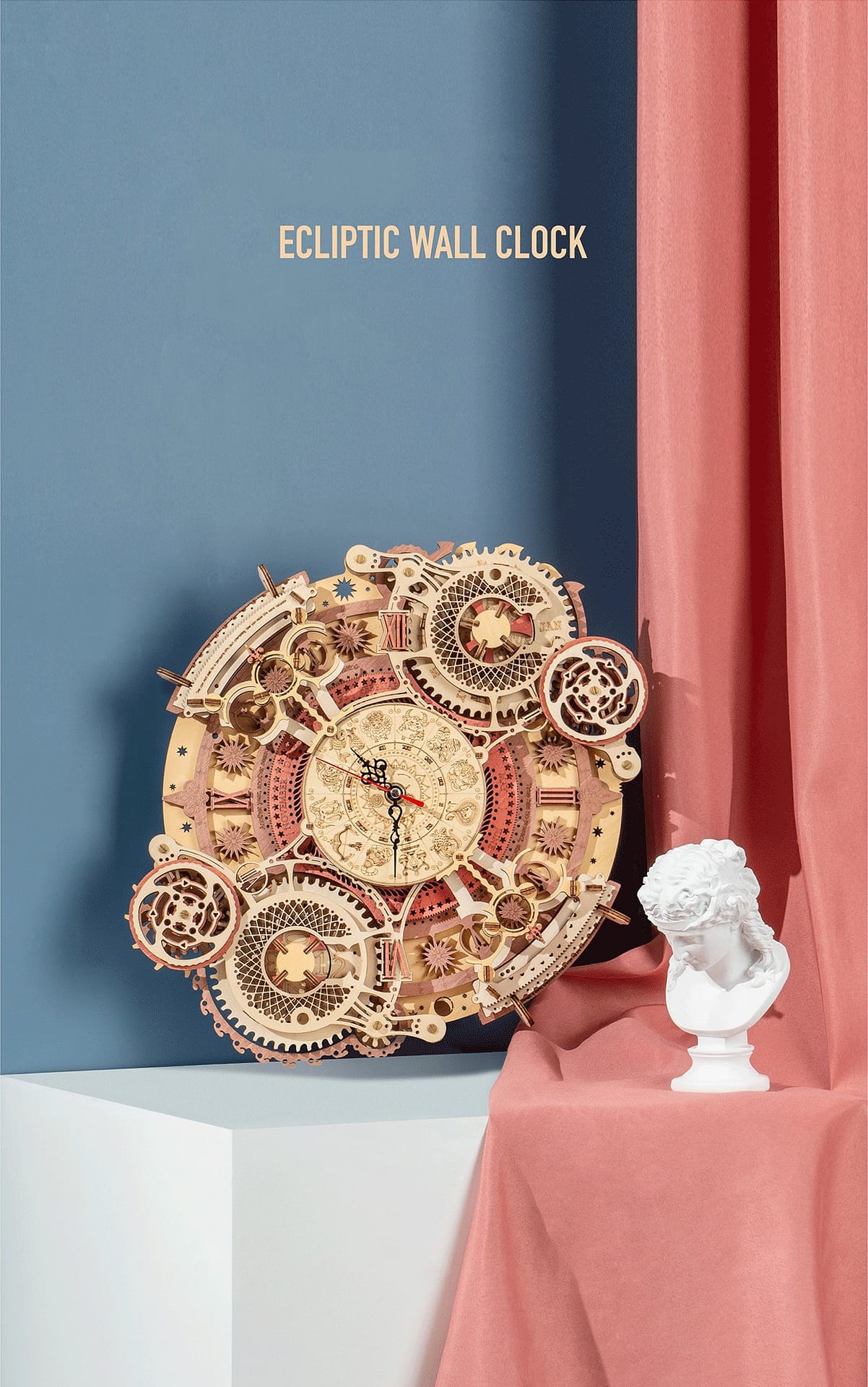 Robotime 3D Zodiac Clock Wooden Model Building