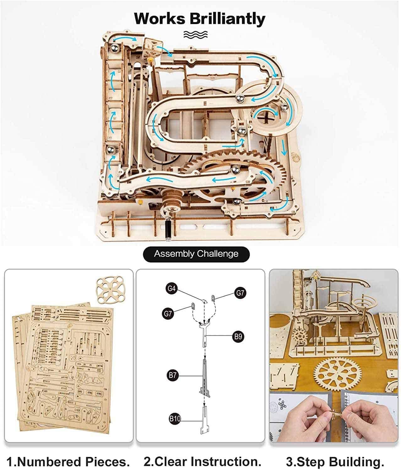 Robotime Marble DIY Wooden Waterwheel