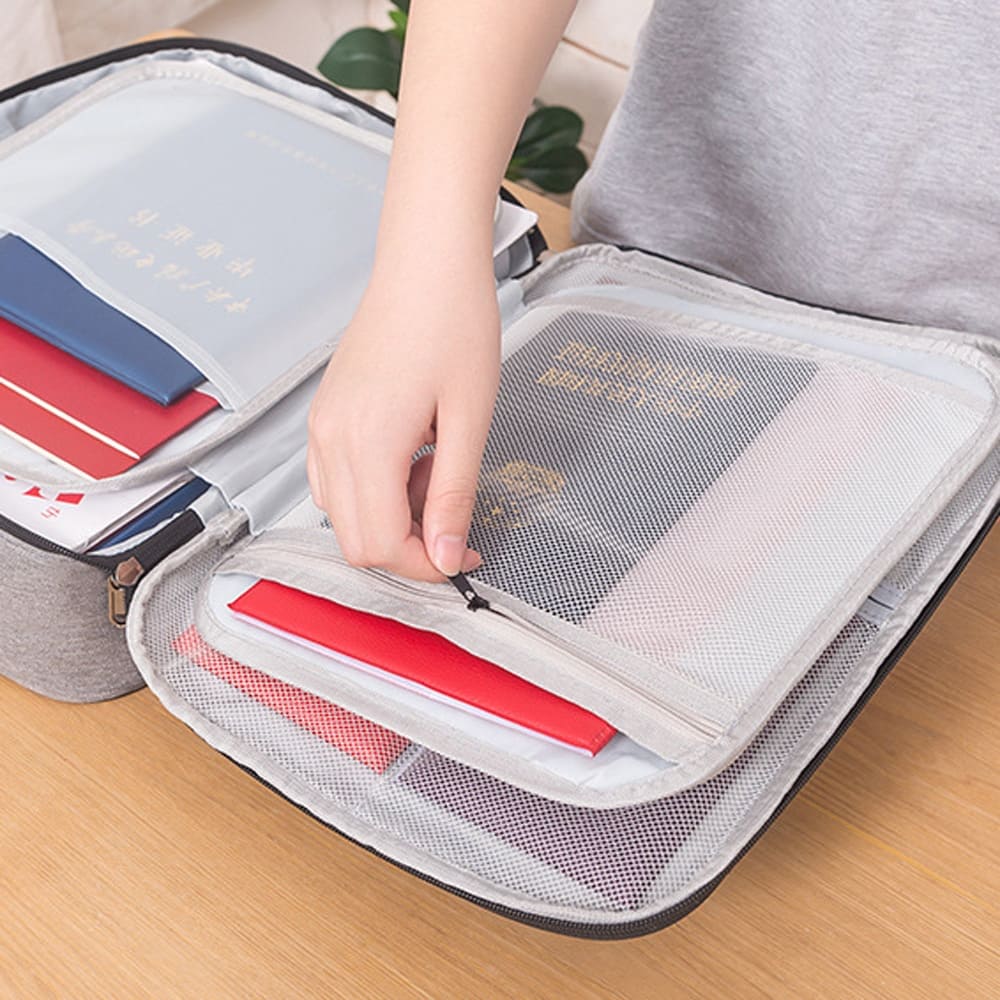 Large Multi-Layer Document Storage Bag with Lock