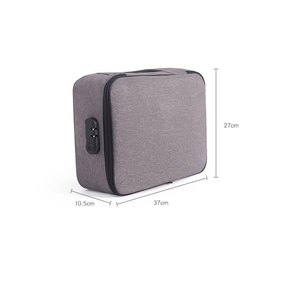 Large Multi-Layer Document Storage Bag with Lock