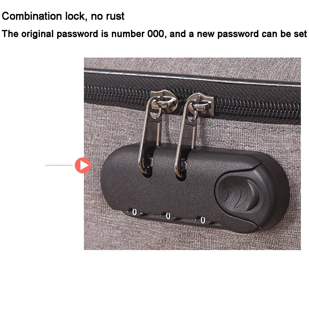 Large Multi-Layer Document Storage Bag with Lock