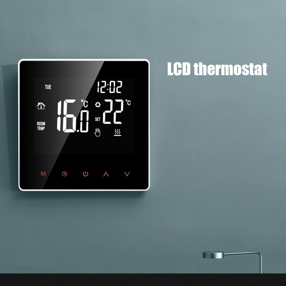 Smart Floor Heat Thermostat with LCD Touch Screen and Temperature Remote Controller 3A/16A WiFi Electric Heating