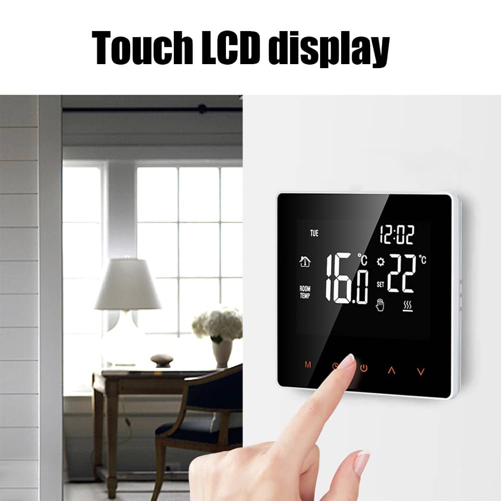Smart Floor Heat Thermostat with LCD Touch Screen and Temperature Remote Controller 3A/16A WiFi Electric Heating