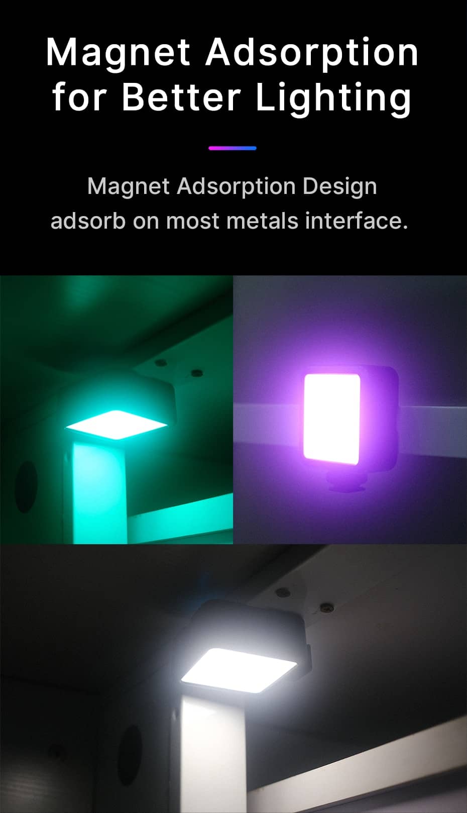 Ulanzi VL49 RGB Full Color LED Video Light with 2500K-9000K Color Temperature, 2000mAh and Type-c Port