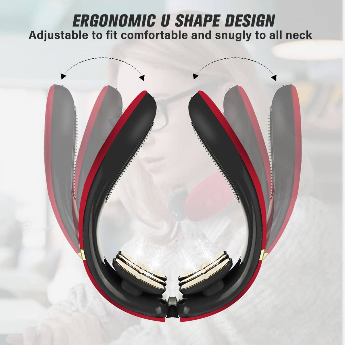 12 Heads Electric Neck Massager With Remote Control
