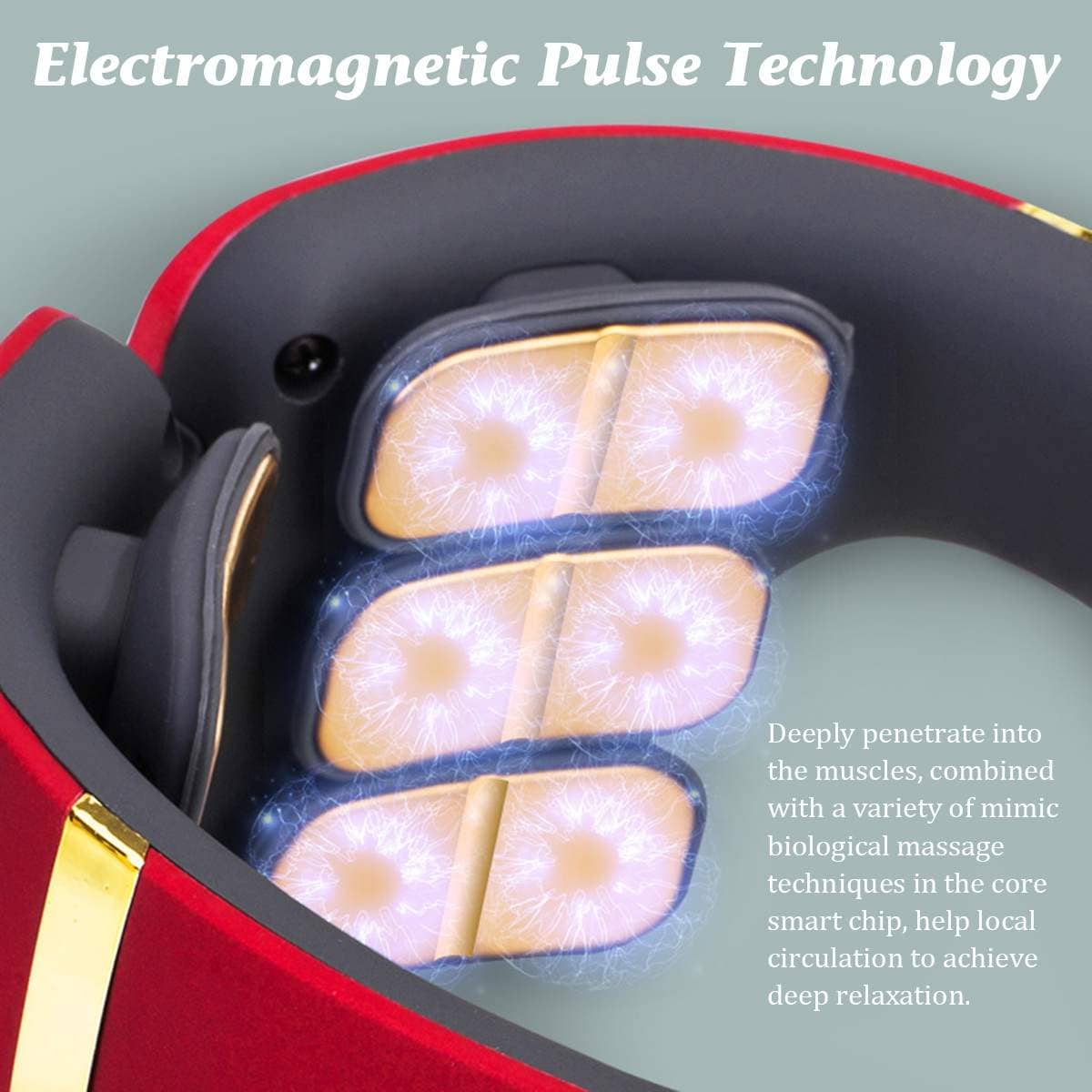 12 Heads Electric Neck Massager With Remote Control