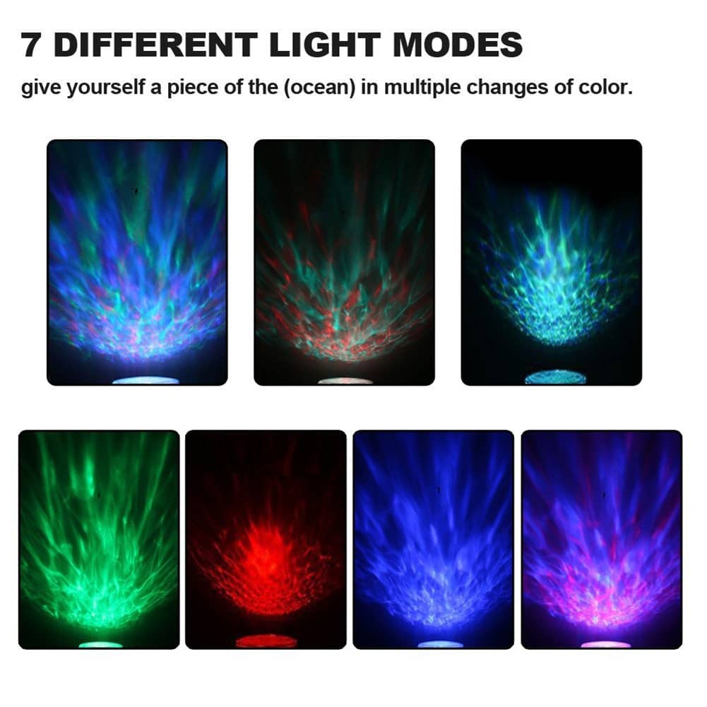 Coquimbo Ocean Wave LED Projector with Built In Music Player and Remote Control