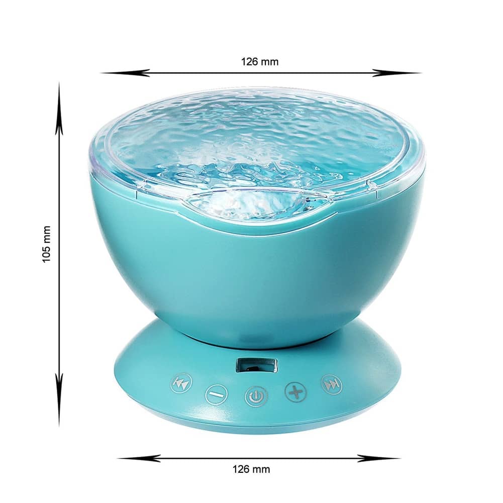 Coquimbo Ocean Wave LED Projector with Built In Music Player and Remote Control