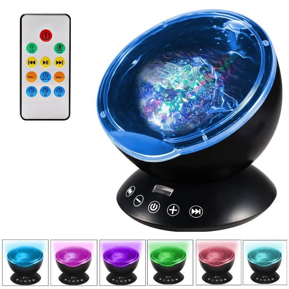 Coquimbo Ocean Wave LED Projector with Built In Music Player and Remote Control