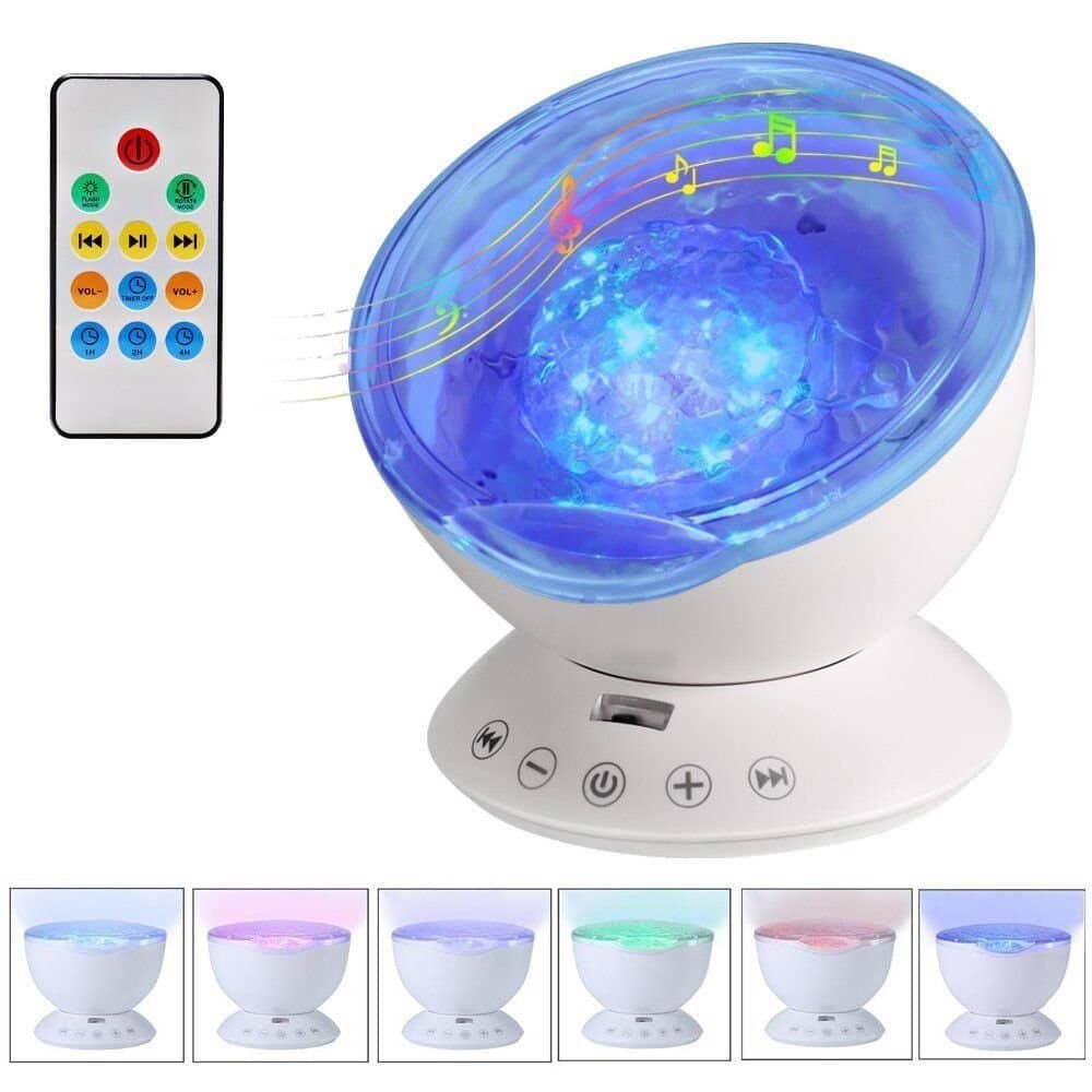 Coquimbo Ocean Wave LED Projector with Built In Music Player and Remote Control
