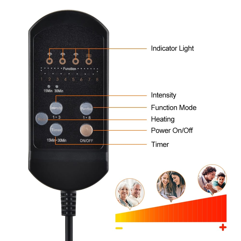 Electric Heating Full Body Massage with Powerful Motors Vibration and Stimulating