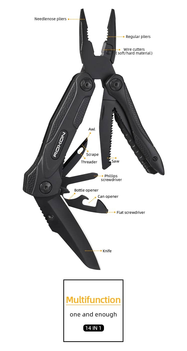 Roxon CM1349 14-in-1 Multitool for Outdoors
