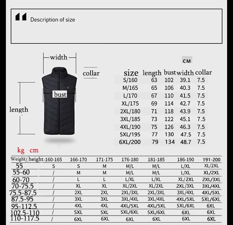 11PCS Heated Vest Jacket