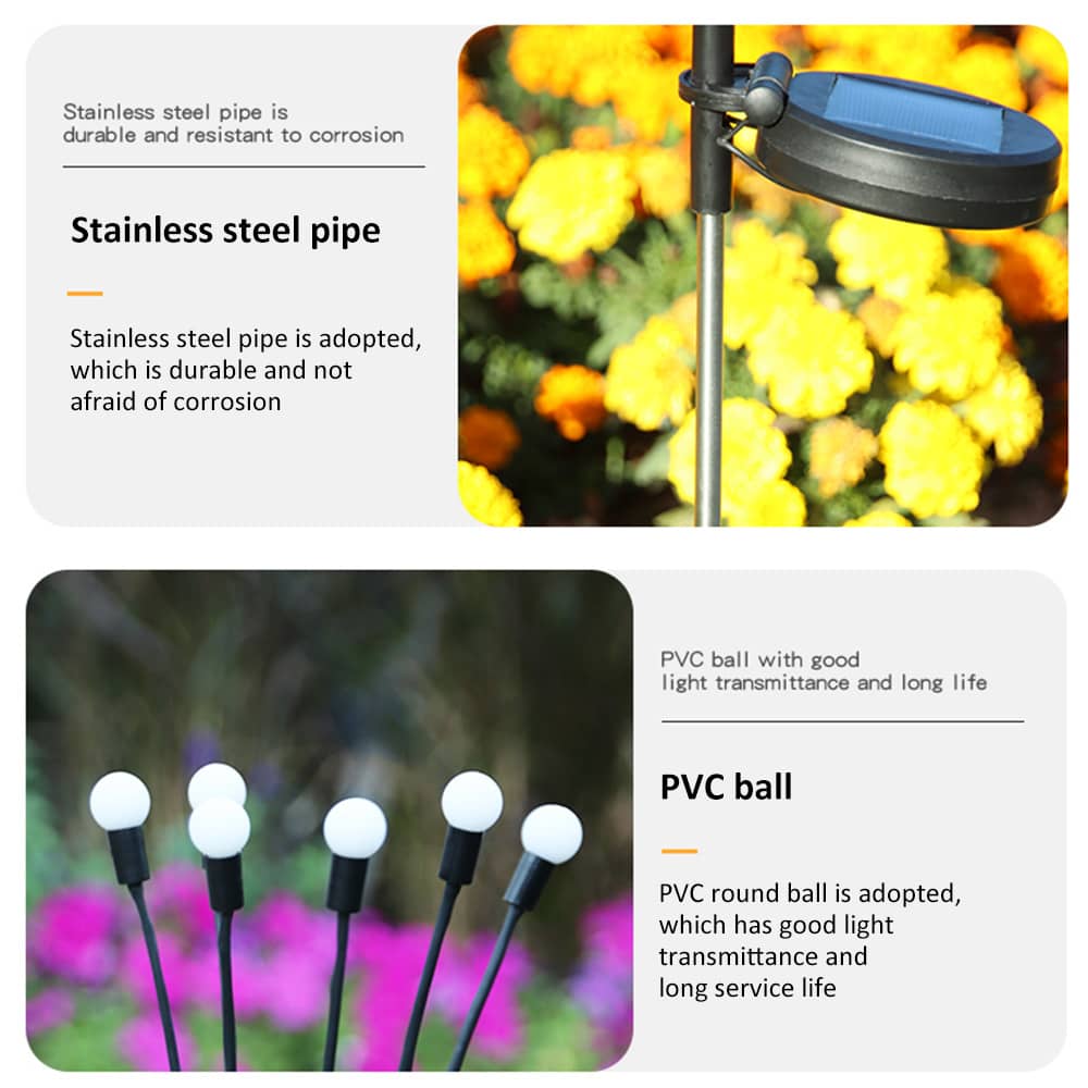 2/4PCS Solar Firefly LED Lights