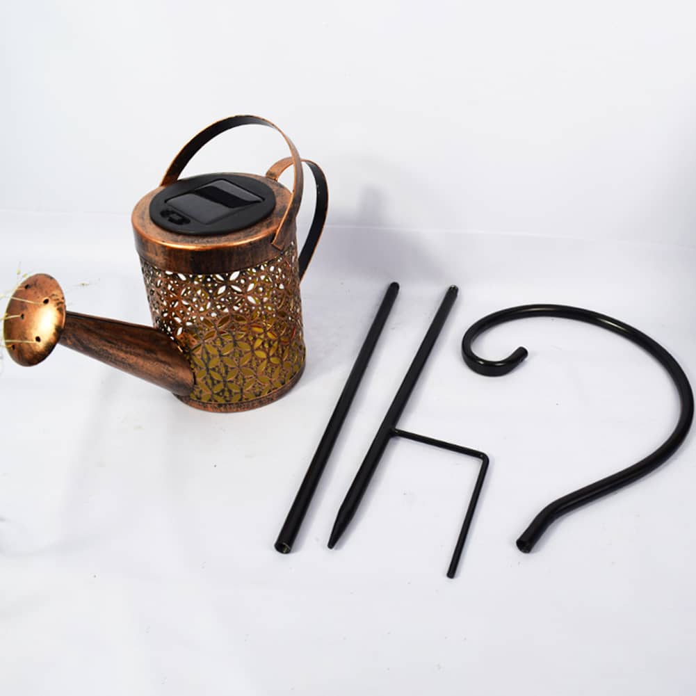Solar Watering Can with LED String Lights