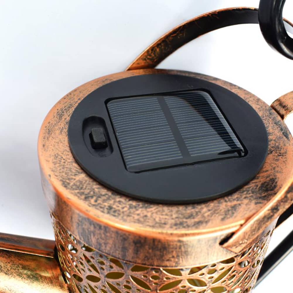 Solar Watering Can with LED String Lights
