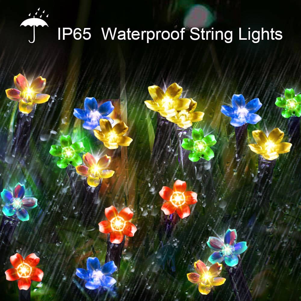 Solar Cherry Blossom Fairy LED Lights
