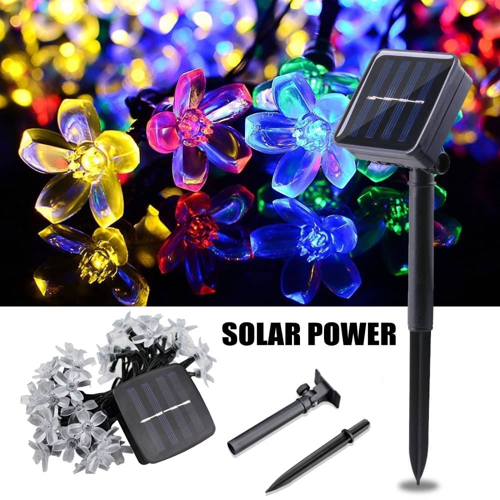 Solar Cherry Blossom Fairy LED Lights