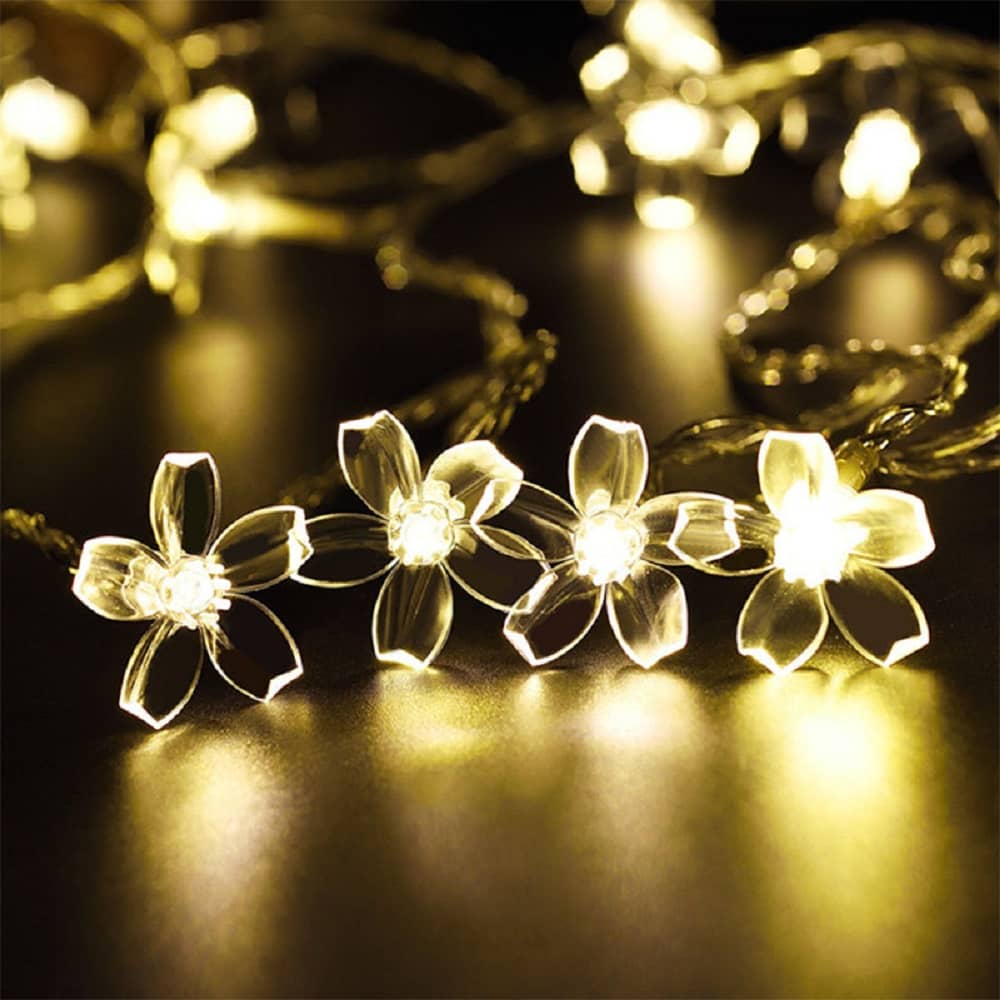 Solar Cherry Blossom Fairy LED Lights