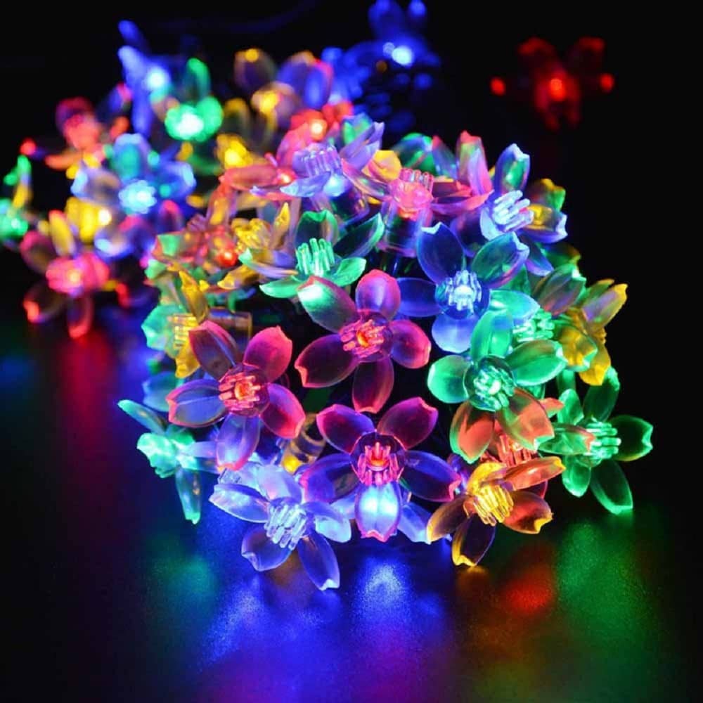 Solar Cherry Blossom Fairy LED Lights