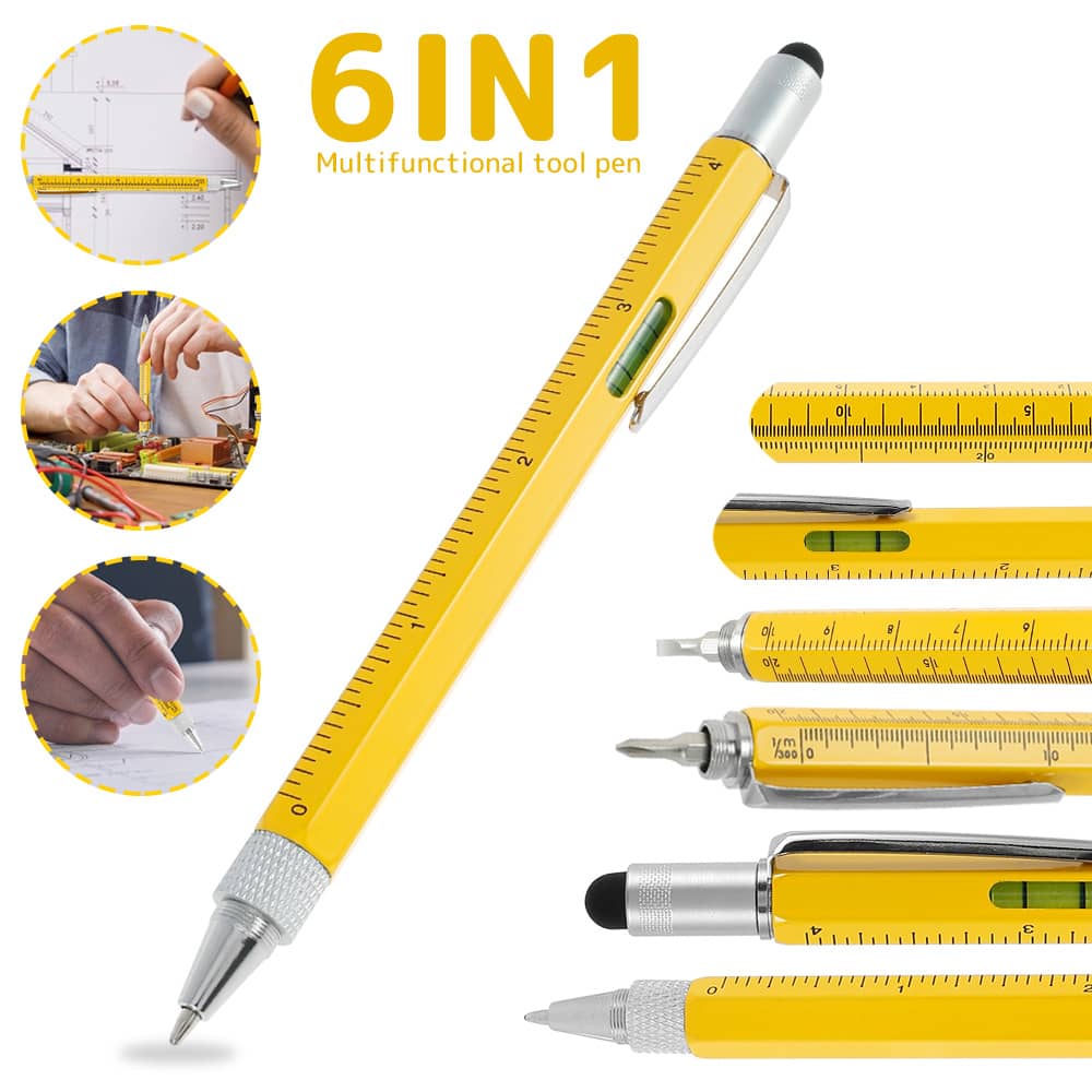 6 In1 Multi-Function Pen Construction Tools