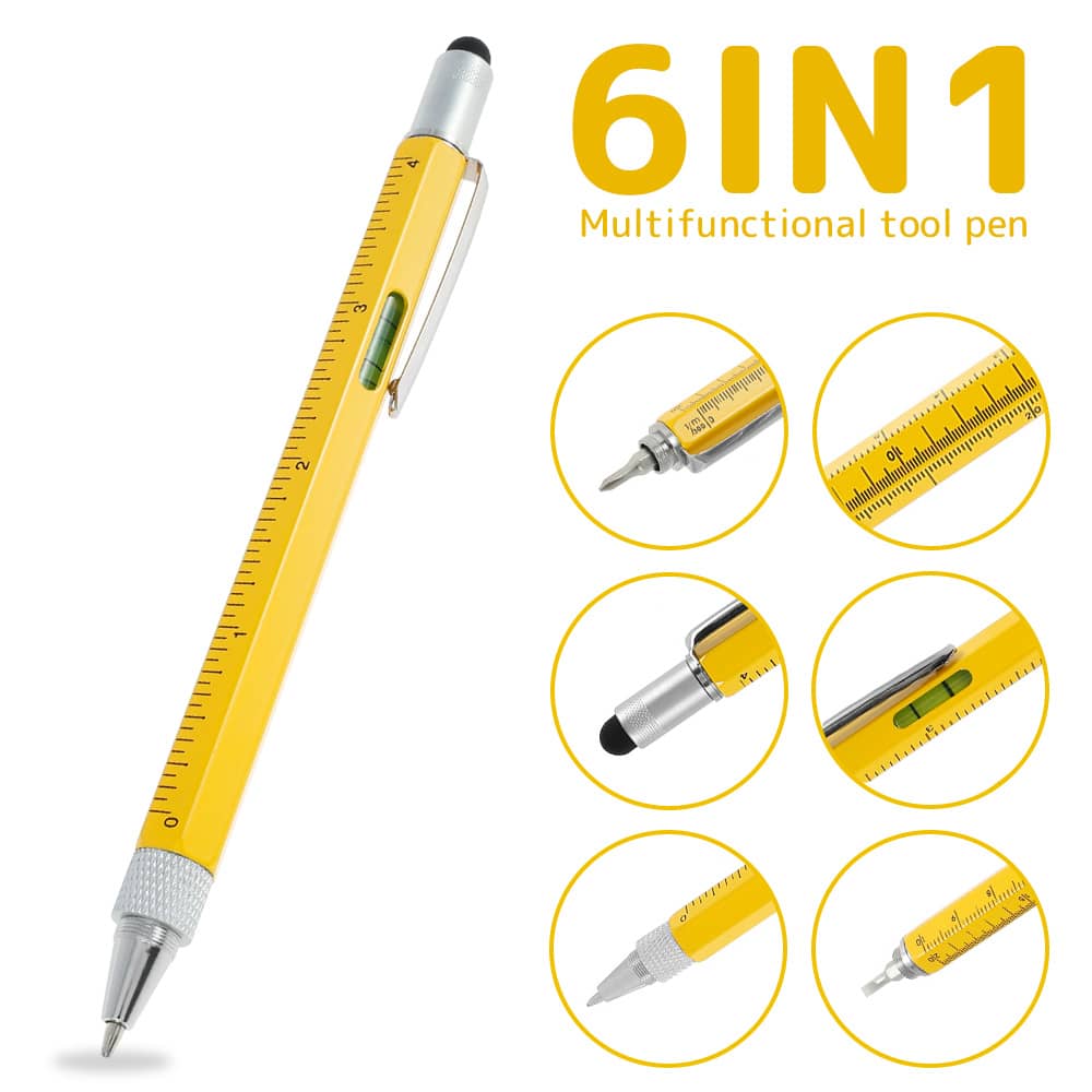 6 In1 Multi-Function Pen Construction Tools